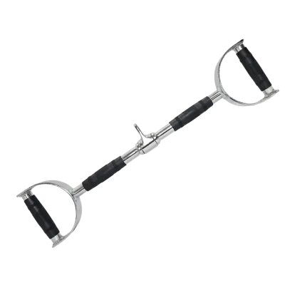 Barra Reta Com Estribo Pontal 60cm Cromada Giratoria Manoplas Injetadas