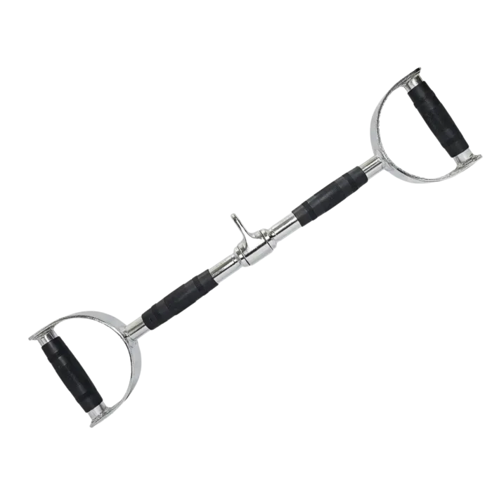 Barra Reta Com Estribo Pontal 60cm Cromada Giratoria Manoplas Injetadas