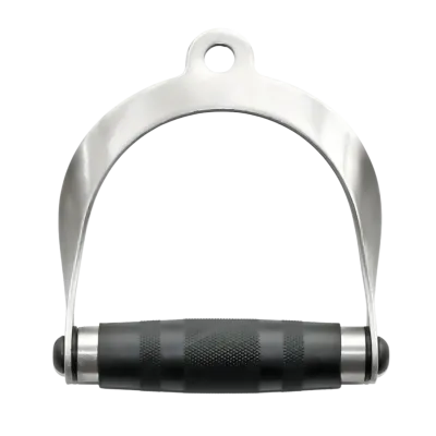 Puxador Estribo torcido cromado com pegada Emborrachada