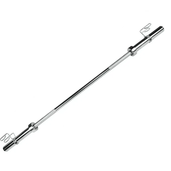 BARRA 2200mm OLÍMPICA  CROMADA RECATILHADA C/ BUCHA DE BRONZE