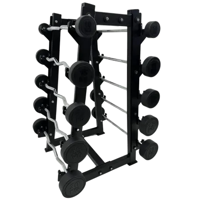 KIT 5 BARRAS MONTADAS W INJETADAS PEGADA CROMADA - 10KG À 30KG - SEM SUPORTE - STARK STRONG