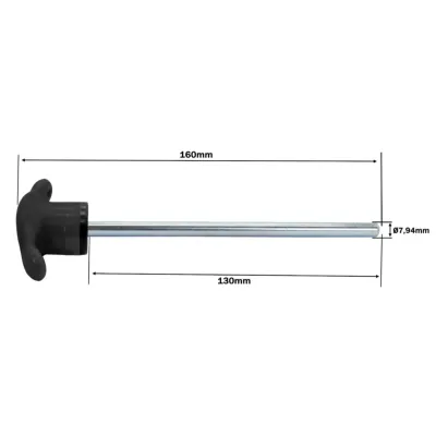 Pino de carga T com 130mm para bateria de peso